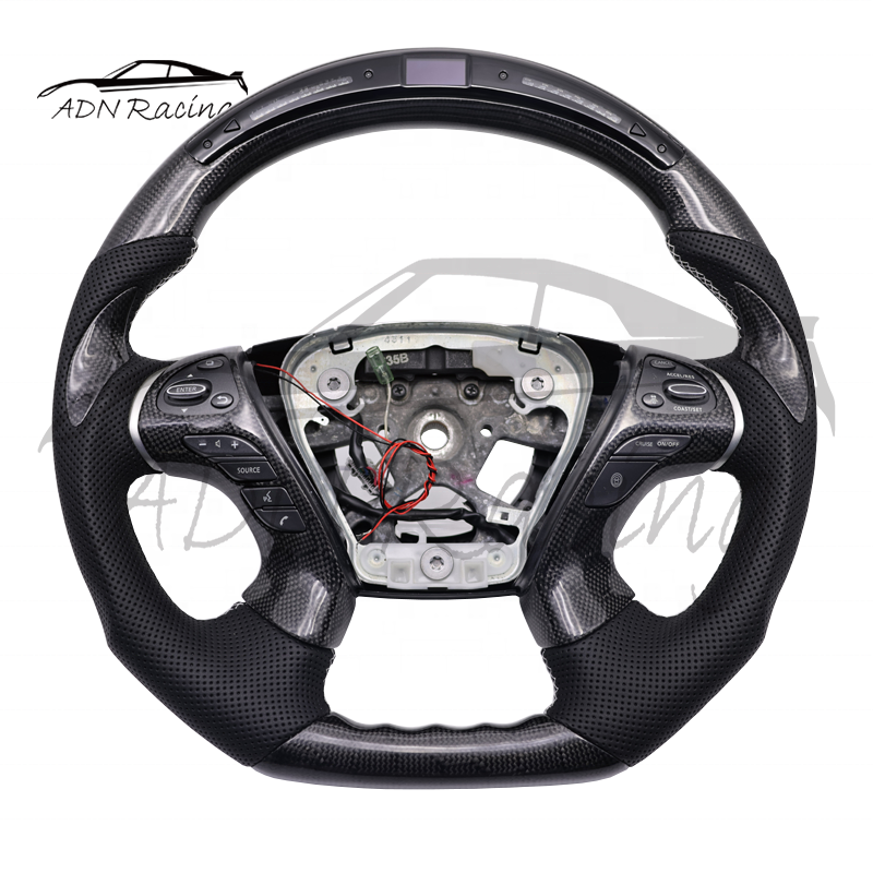 Real Carbon Fiber Steering Wheel For INFINITI M25 M35 M37 M56 QX60 Q70 Q70L