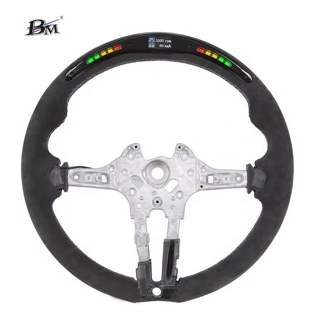 Upgrade For F10 F01 F02 F03 BMW F90 2009 2010 2011 2012 2013 2014 2015 2016 Alcantara LED Sport Steering Wheels Custromize By BM