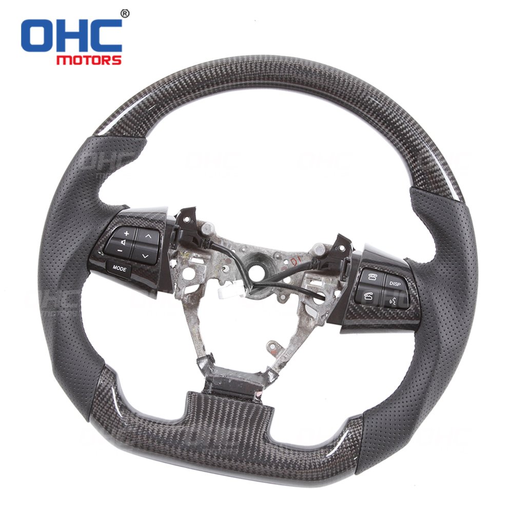 OHC Motors Hot Selling 100% REAL Carbon Fiber Steering Wheel for Toyota Corolla 2010 2011 2012 2013