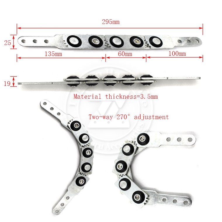 Simple and Practical Two-way 270 Degree Adjustable Sofa Headrest Hinge, Soft Furniture Armrest Hardware Accessories