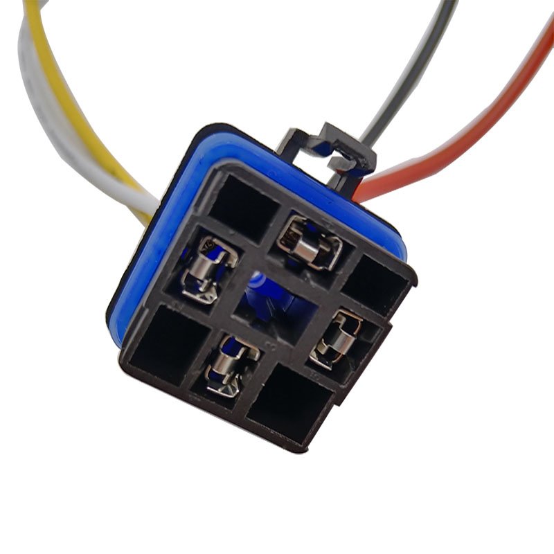 Car Truck Motor Heavy Duty 12V 40A SPST Relay Socket Plug 4Pin 4 Wire Waterproof Wireharness