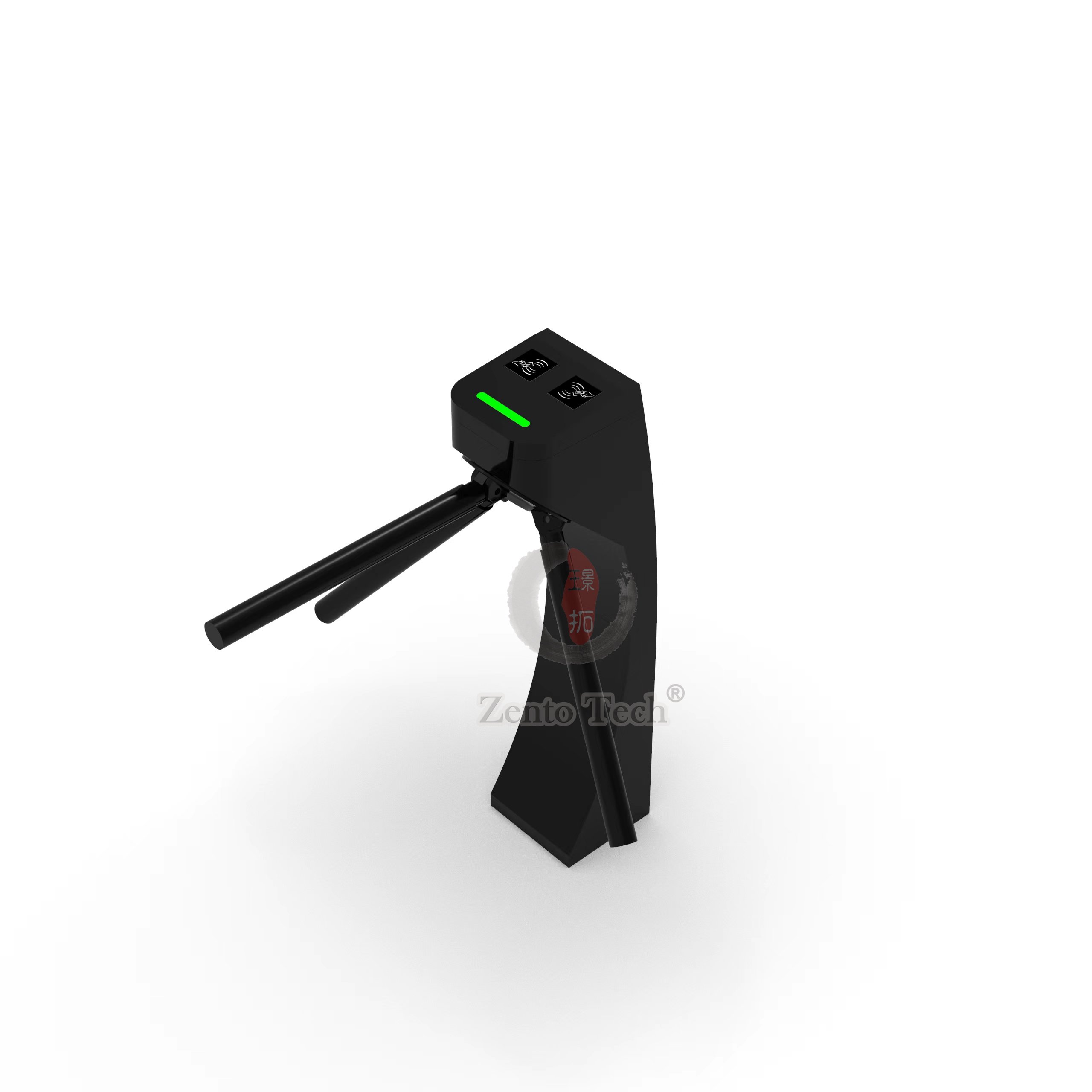 Low Cost Small Size Packed Semi-auto Face Recognize Access Control Powder Coating Color Option Vertical Tripod Turnstile