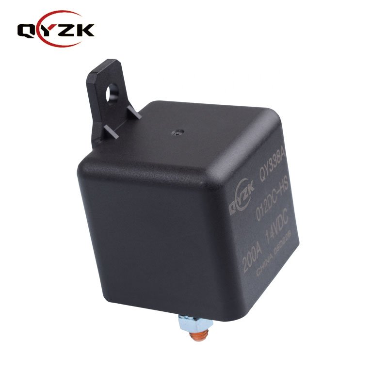 QYZK Load 200Amp 14VDC Relay Coil 12v High Power 4 Pin 200a Dc Car Start Relay for Truck Normally Open Heavy Duty Car