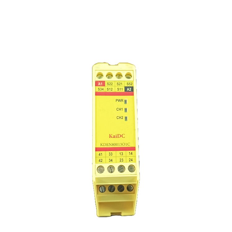 E-Stop button safety gate | 24V DC/AC | 3NO+1NC | Auto/Manual Reset KDEN8001 3O1C Safety light curtain relays