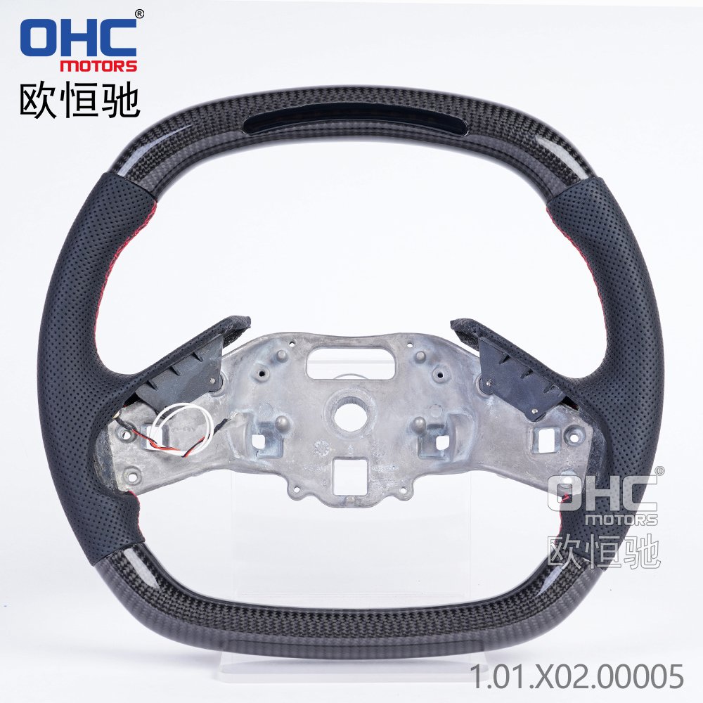 LED Performance Real Carbon Fiber Steering Wheel for Chevrolet Corvette C8 Convertible 2016 2017 2018 2019 2020 2021 2022