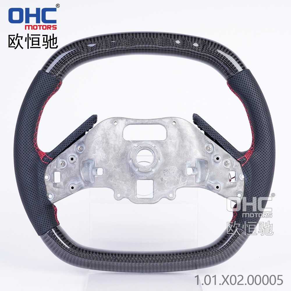 LED Performance Real Carbon Fiber Steering Wheel for Chevrolet Corvette C8 Convertible 2016 2017 2018 2019 2020 2021 2022