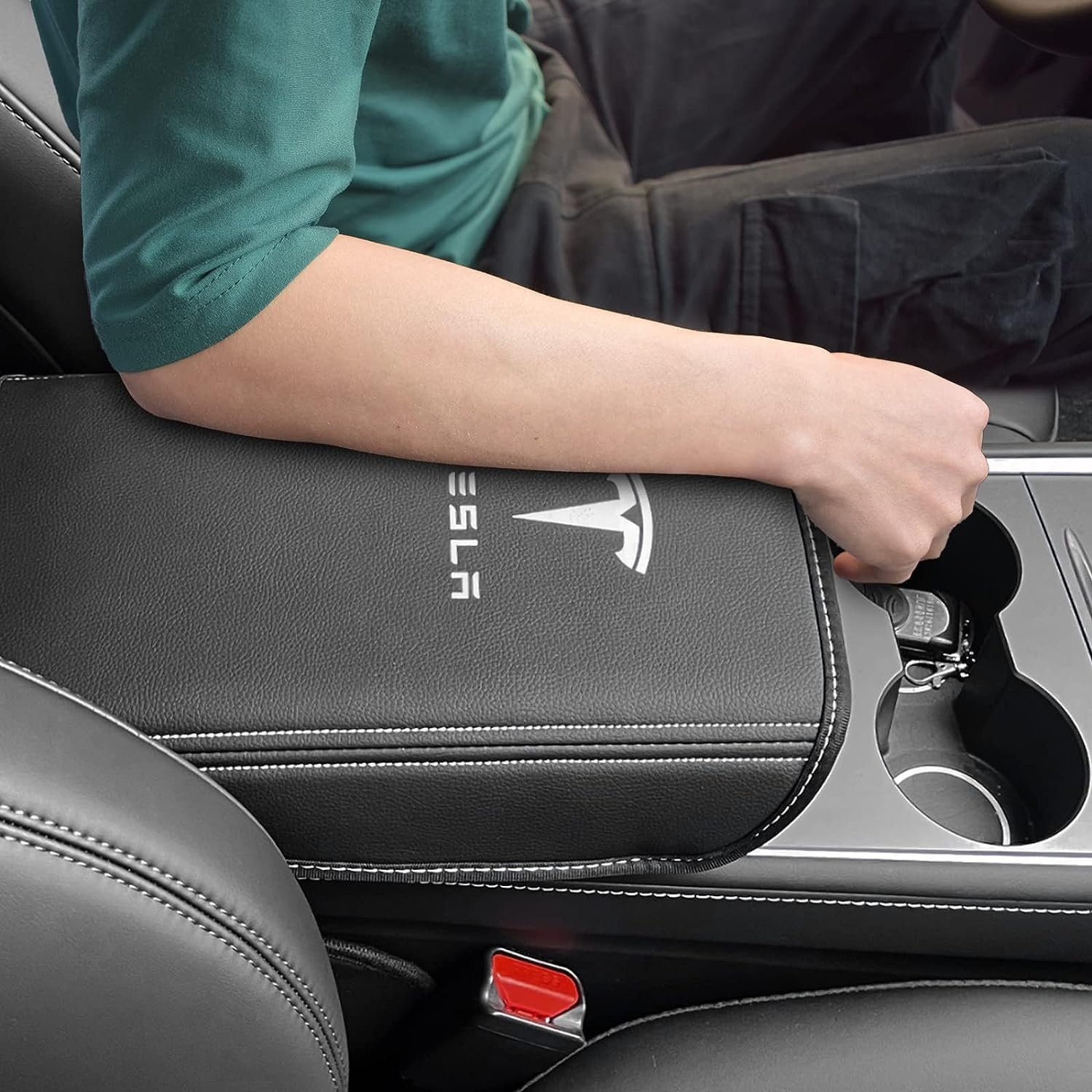 Tesla Model 3/Y Armrest Accessories Front Position Interior Decoration for 2017- Console Cover for Car