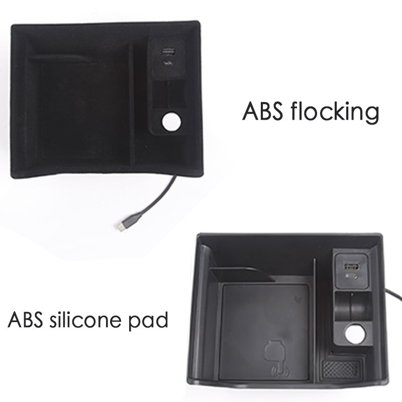 Central Armrest Storage Box CUP Holder for Tesla Model 3 Y 2022 Car Accessories Center Console Organizer Containers USB PD Ports