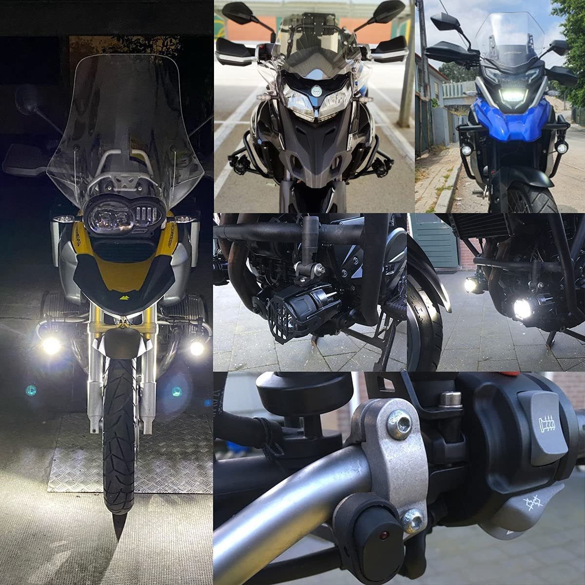 Motorcycle LED Auxiliary Fog Lights for BMW R1200GS R1250GS ADV F800GS F700GS F650GS K1600 for CRF1000L Africa Twin for Kawasa