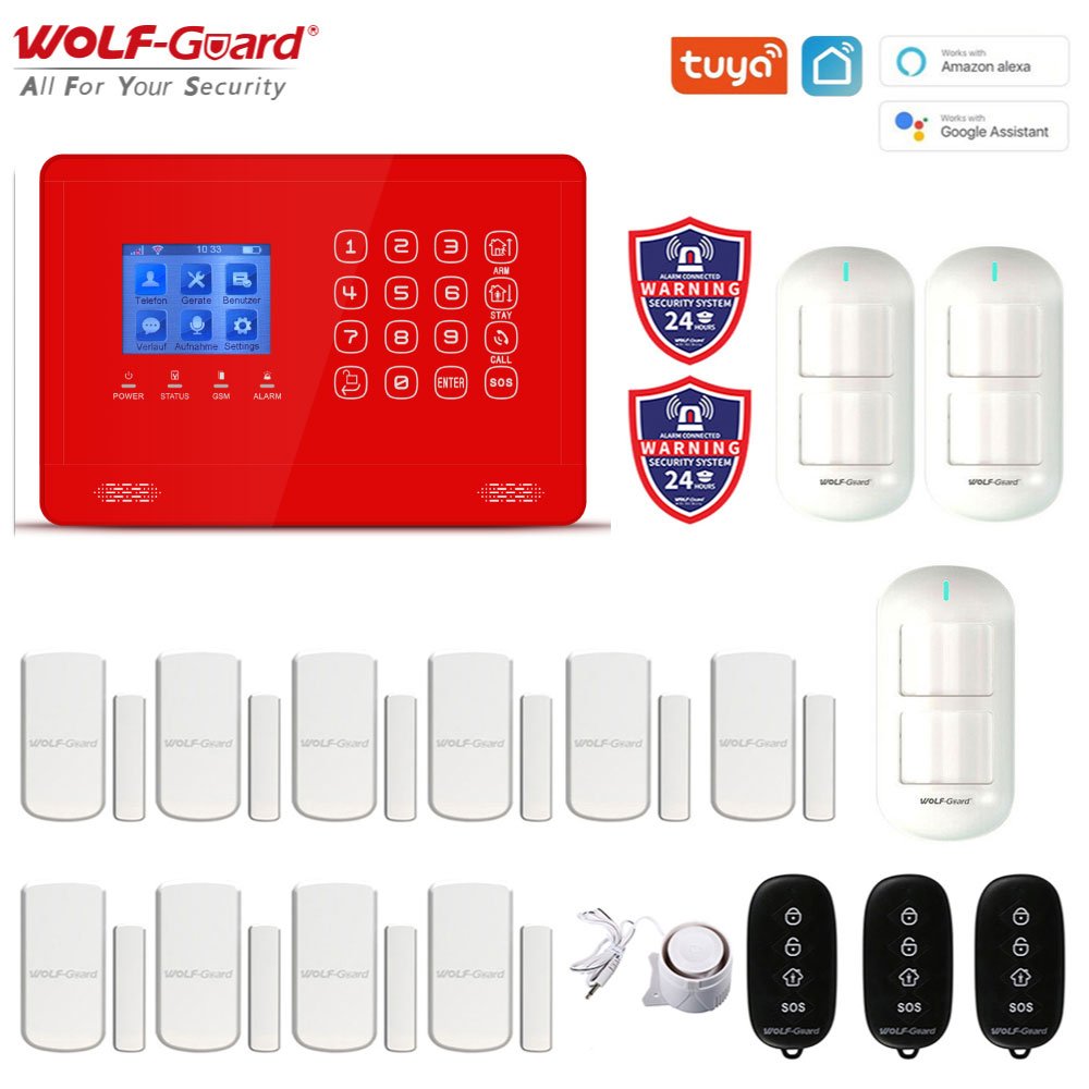 Smart Home Alarm Watch WIFI+GSM 4G Wireless GSM Business/house Alarm Security Systems Hub with 12V Relay Out