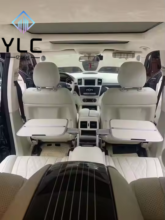 YLC Luxury Interior Electric Rear Seat with Leg Rest Middle Armrest Box with Compressor Refrigerator for GL X164 GLS X166 X167