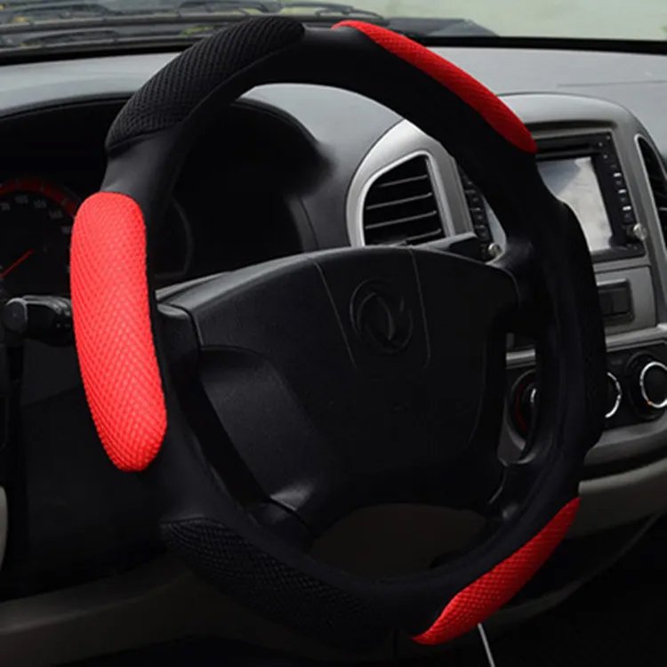 Durable breathable PU leather 38cm car vehicle steering wheel cover