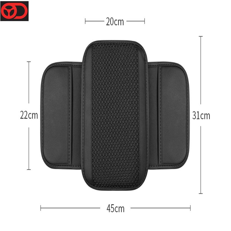PU Leather Armrest Cushion Breathable Memory Cotton Mat Car Phone Holder Car Storage Bag for Car Accessories