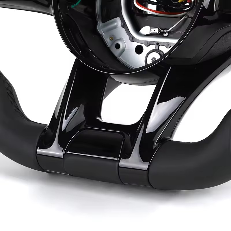With Piano Black Trim Full Leather Steering Wheel for Mercedes Benz W211 W169 W177 W221 GLS X167 GLA45 X156 Gle 53 AMG GT 2023