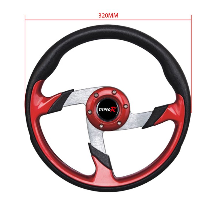 Factory wholesale 320mm PU car drifting sports steering wheel racing steering wheel