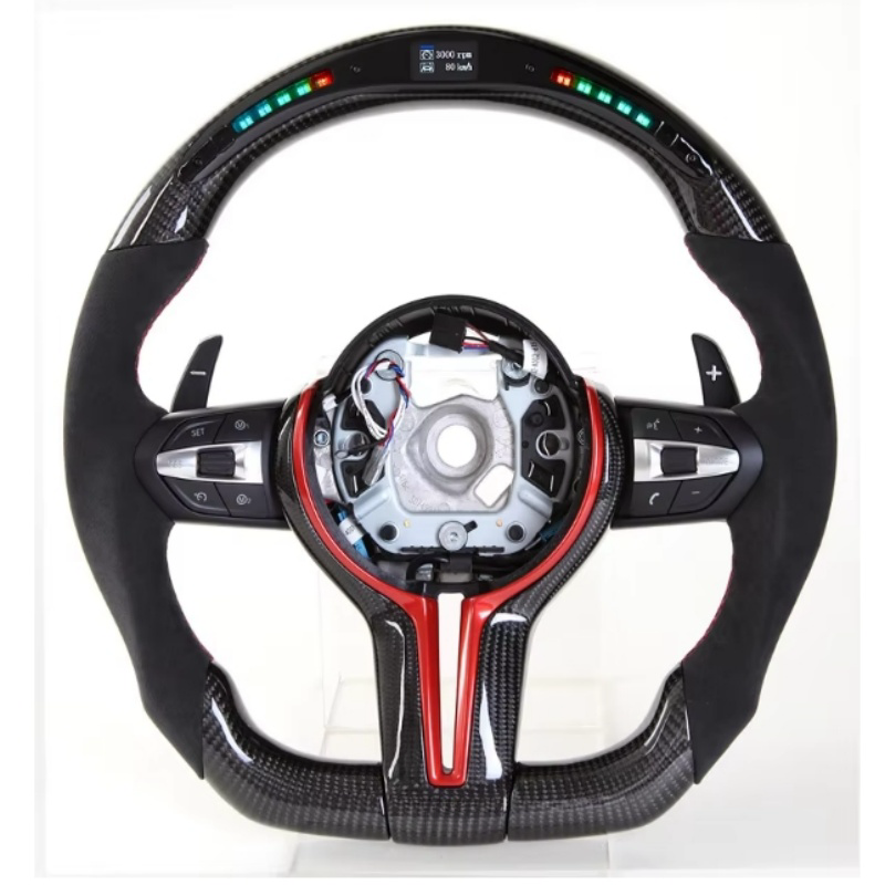 Carbon Fiber Led Lighting Custom Sport Steering Wheels Interior Car Steering Wheel Hot Sell Car Steering Wheel For Audi
