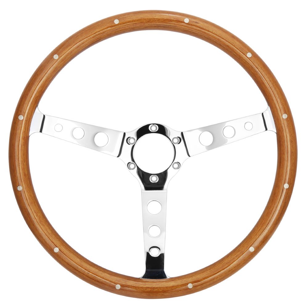 Wood Steering Wheel 380mm in Car Steering Wheel For Classic Car Retro