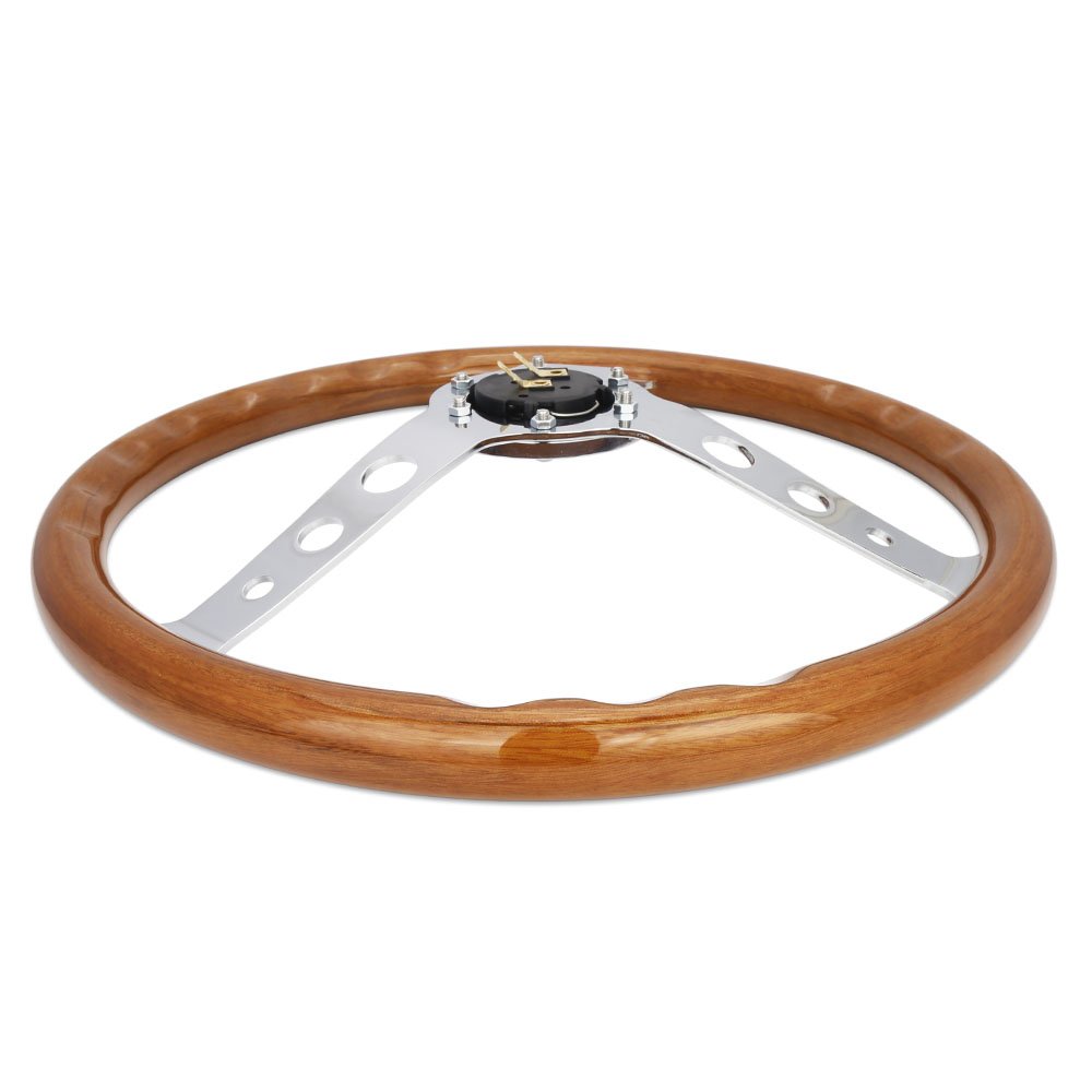 Wood Steering Wheel 380mm in Car Steering Wheel For Classic Car Retro