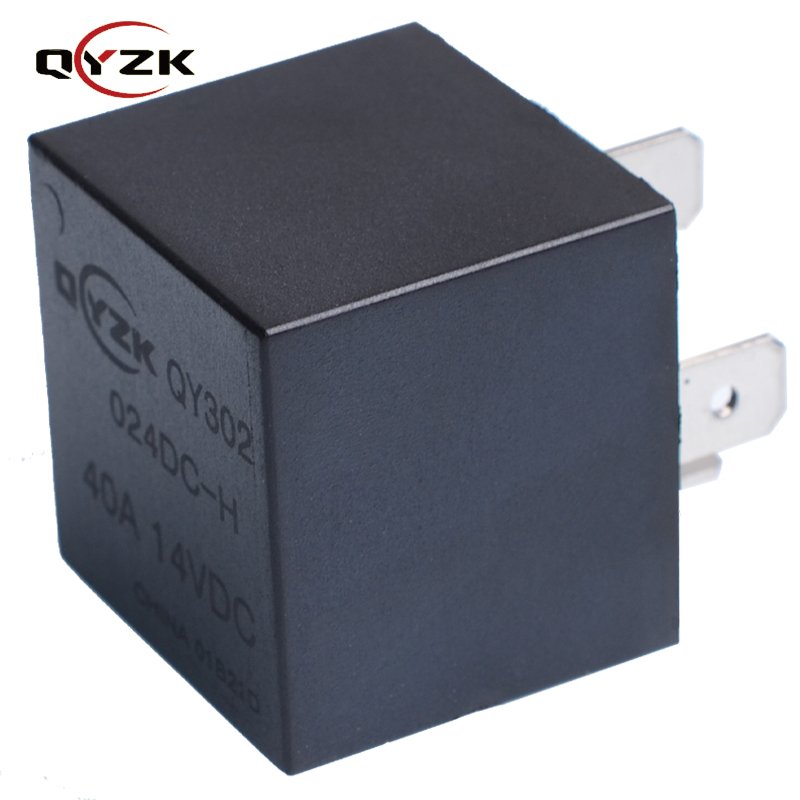 QYZK Daytime Running Light 40A DC 14voltage Load 4pin Car Auto Mirror Folding Rele 24V Automotive Relay for air Conditioner