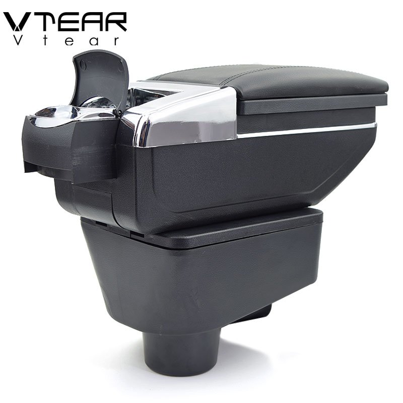 Vtear for MG3 Armrest Central Store Content Storage Box Products Interior Arm Rest Car-styling Accessories Part 2010-2016