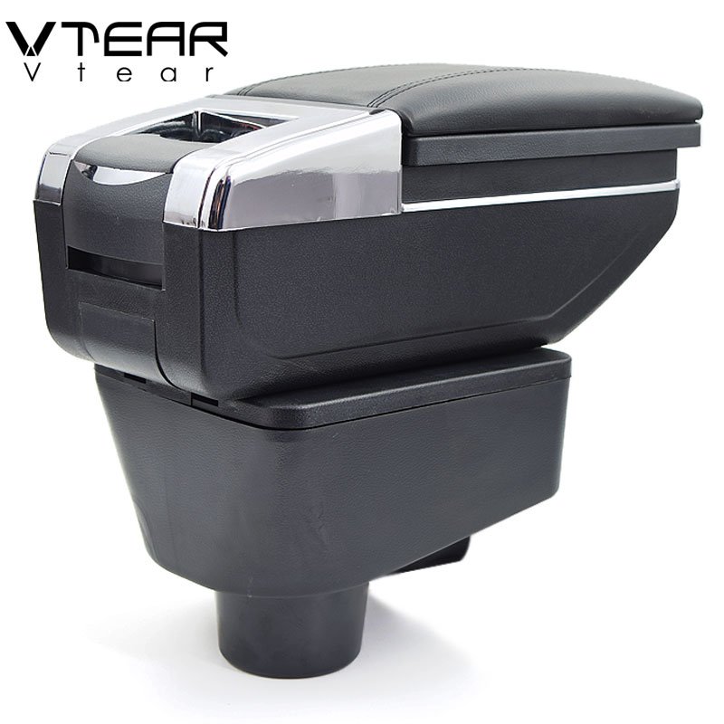 Vtear for MG3 Armrest Central Store Content Storage Box Products Interior Arm Rest Car-styling Accessories Part 2010-2016