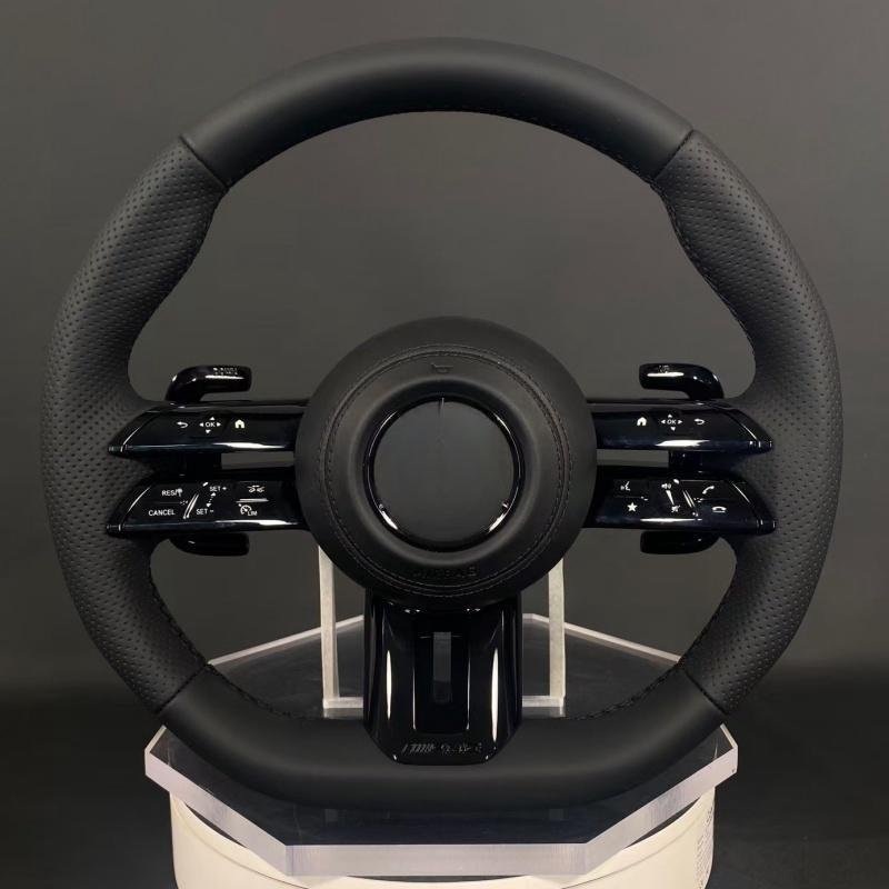 Customized Modified Full Leather LED Carbon Fiber Steering Wheel for Benz C300 C200 C180 W204 W211W213 W205 Car Accessories