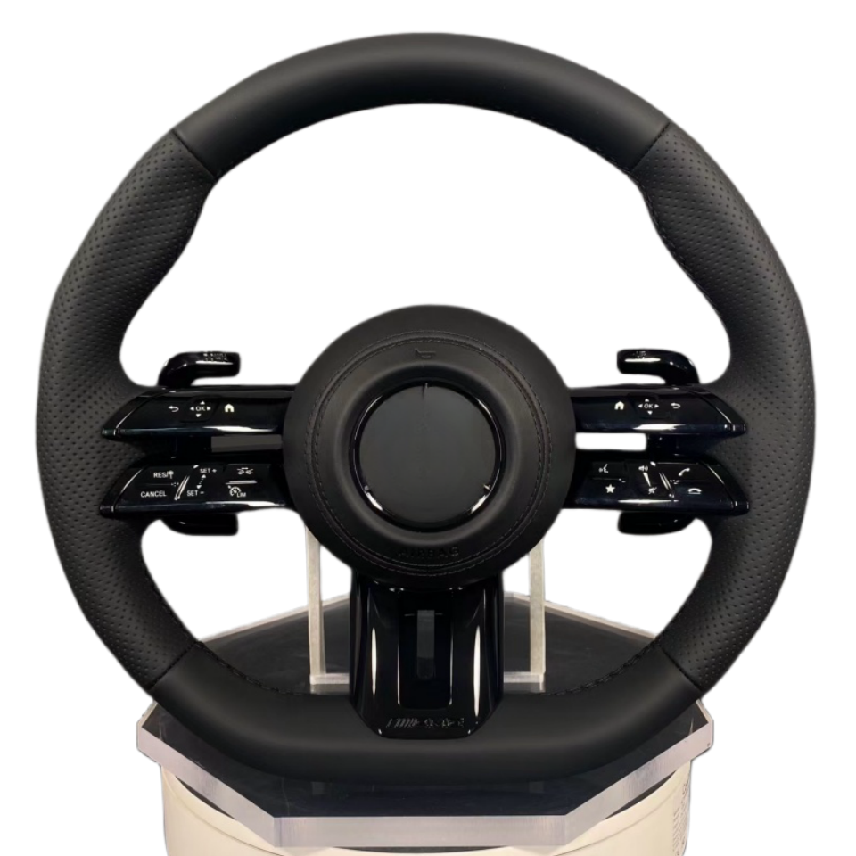Customized Modified Full Leather LED Carbon Fiber Steering Wheel for Benz C300 C200 C180 W204 W211W213 W205 Car Accessories
