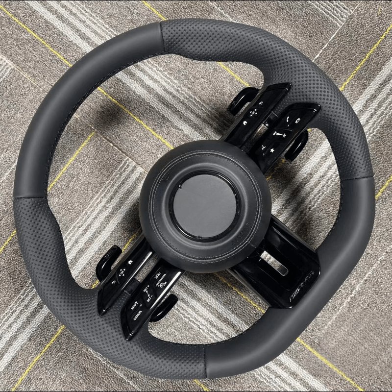 Customized Modified Full Leather LED Carbon Fiber Steering Wheel for Benz C300 C200 C180 W204 W211W213 W205 Car Accessories