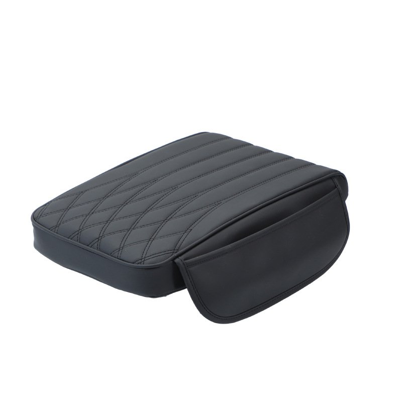 Thickened Armrest Box Cushion with Storage Pocket Universal Central Armrest Box Pillow Protective Cover Car Memory Cotton Pad