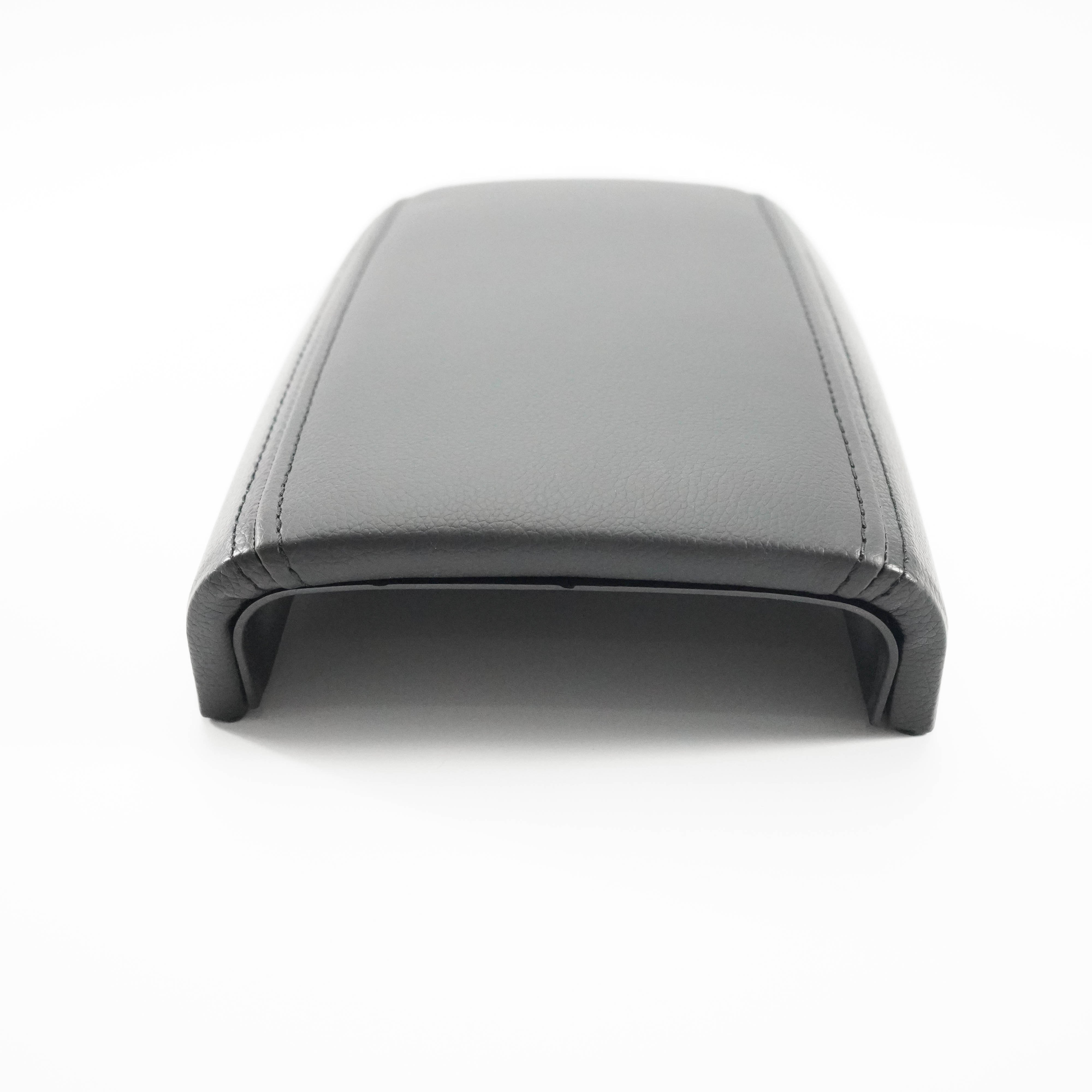 Auto Dynasty OE Style Leather Center Console Armrest Lid Assembly W/Latch Compatible With Chevy Trailblazer GMC Envoy 02-09 (Bla