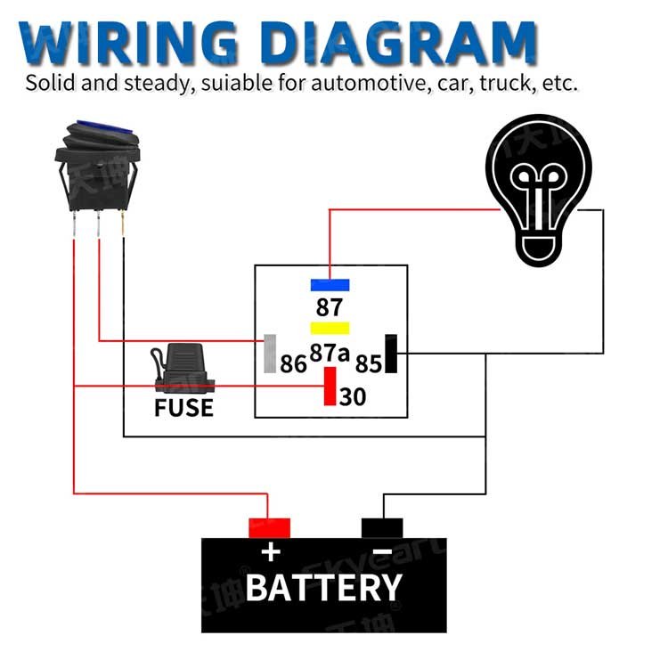 Waterproof 5 Pin 12V 40A Auto Relay Kit with Heavy Duty Harness - Ideal for Automotive Car Mods and Upgrades