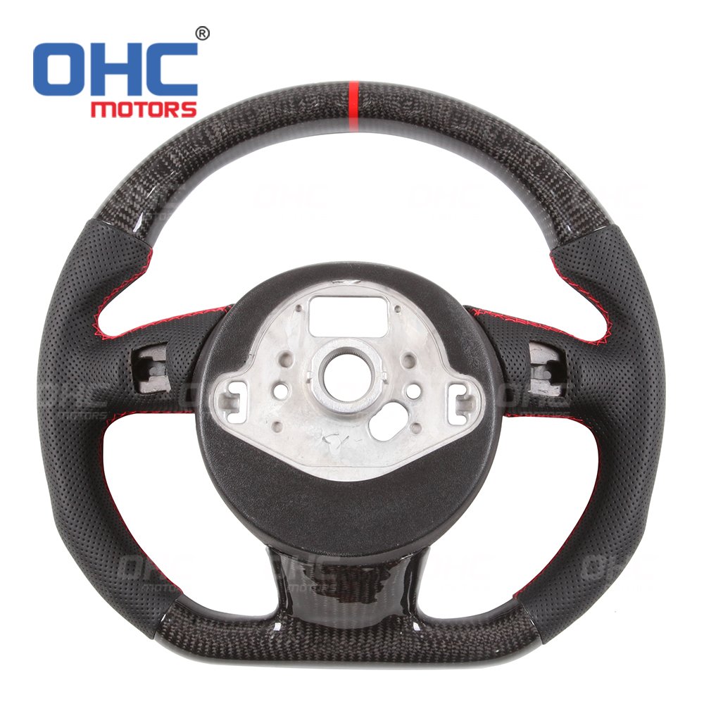Factory Carbon Fiber Steering Wheel For Volante Audi S6 2012 2013 2016 S3 S4 S5 Rs Rs3 Rs4 Rs5 S-Line Sq5 Exhaust Steering Wheel