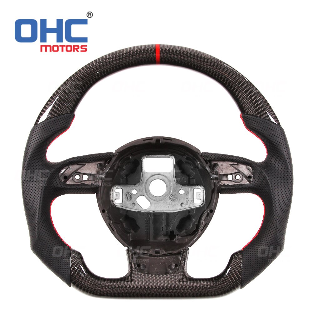 Factory Carbon Fiber Steering Wheel For Volante Audi S6 2012 2013 2016 S3 S4 S5 Rs Rs3 Rs4 Rs5 S-Line Sq5 Exhaust Steering Wheel