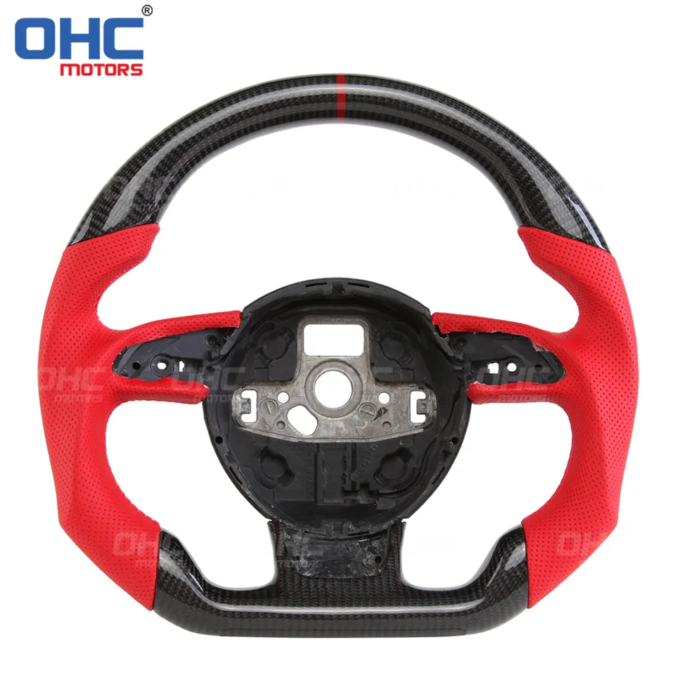 Factory Carbon Fiber Steering Wheel For Volante Audi S6 2012 2013 2016 S3 S4 S5 Rs Rs3 Rs4 Rs5 S-Line Sq5 Exhaust Steering Wheel