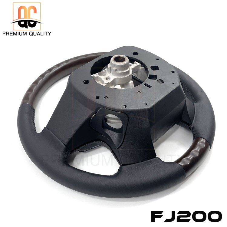 Duabi market hot sell black leather car steering wheel upgrade for Land Cruiser FJ200 LC200 2007-2016