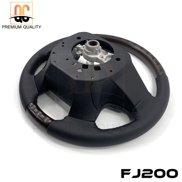 Duabi market hot sell black leather car steering wheel upgrade for Land Cruiser FJ200 LC200 2007-2016
