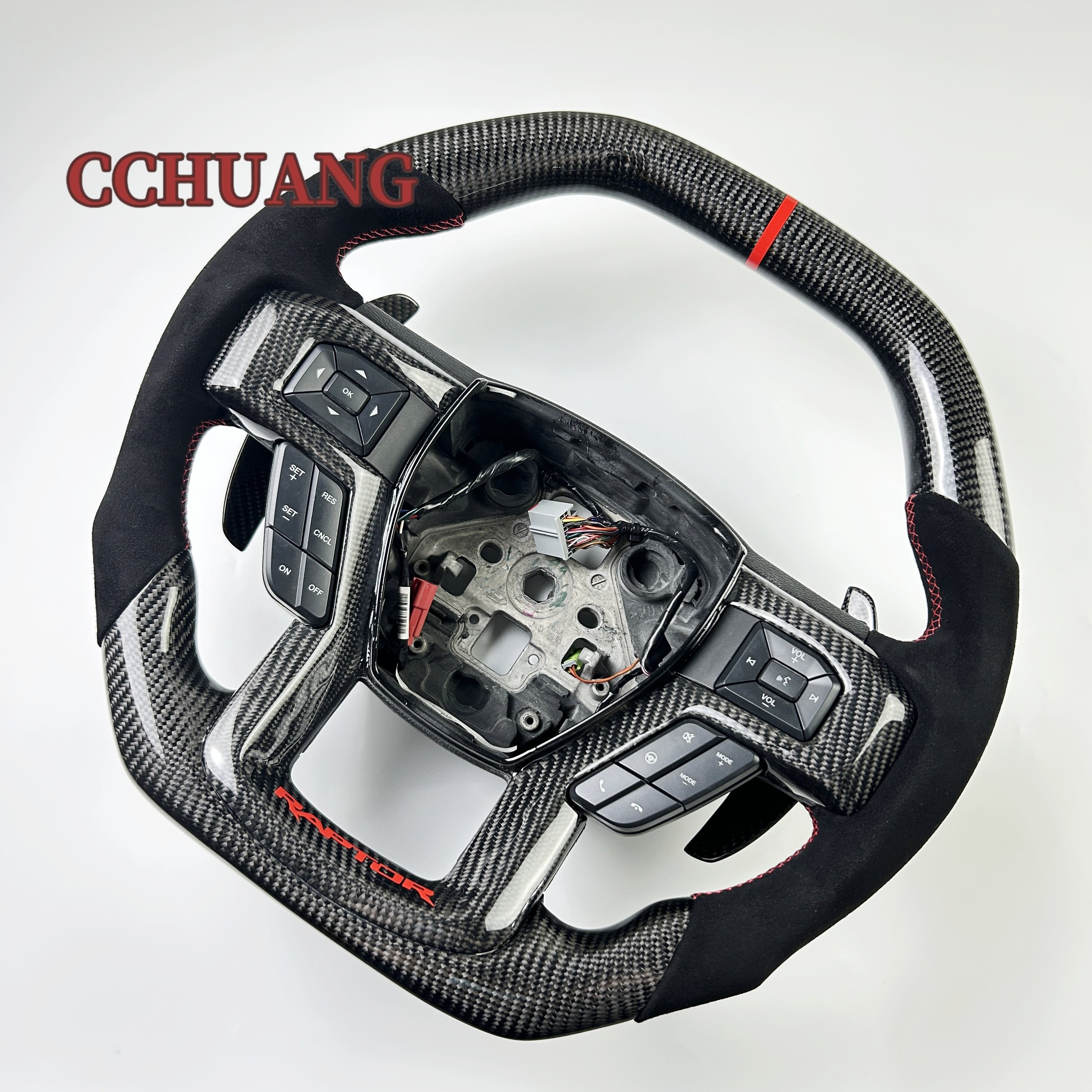 Multifunction Carbon Fiber Steering Wheel for Ford F-150Raptor Car Interior Accessory