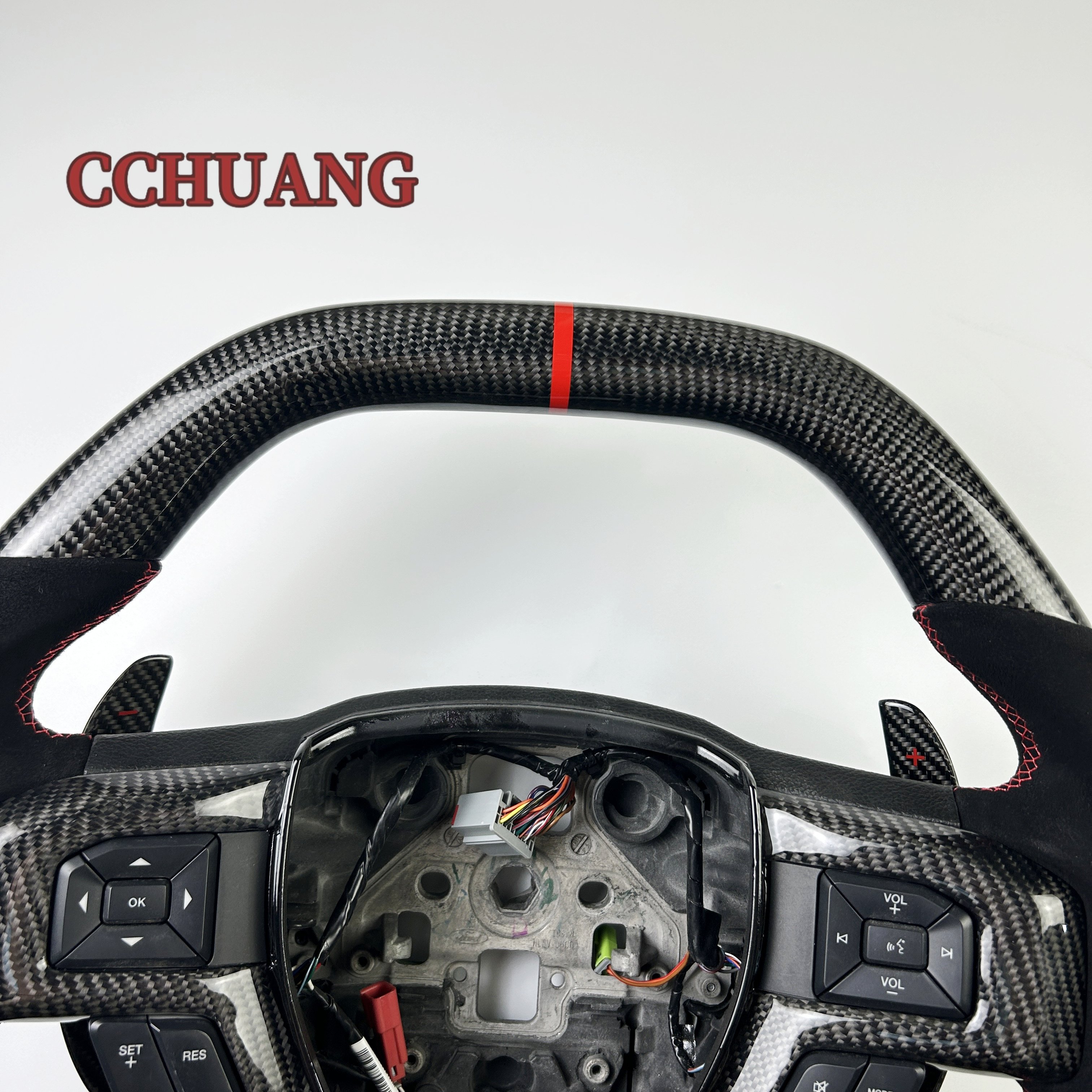 Multifunction Carbon Fiber Steering Wheel for Ford F-150Raptor Car Interior Accessory