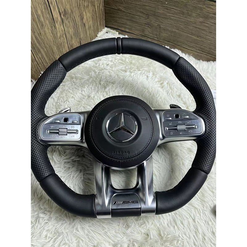 Customized leather style steering wheel for Mercedes-Benz AMG c63 S300 S320 S500 G500 G55 G350 W222 W213 W221 W205 W204 E200 e63