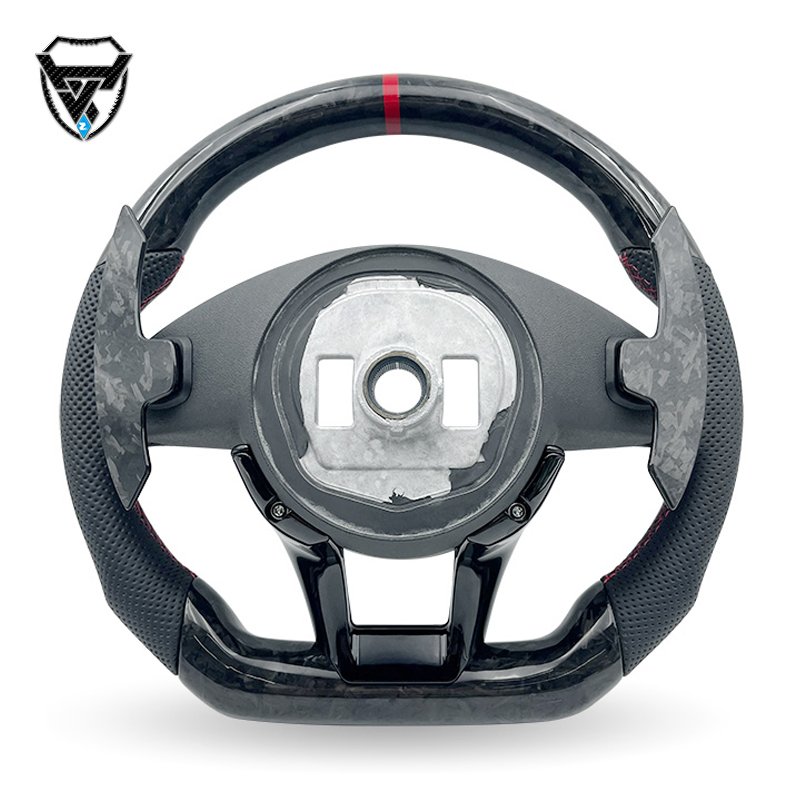 Forged carbon fiber red logo sports steering wheel For Mercedes Benz C GLC E S CLS AMG 2021-2023 ZC-205-YD-T1