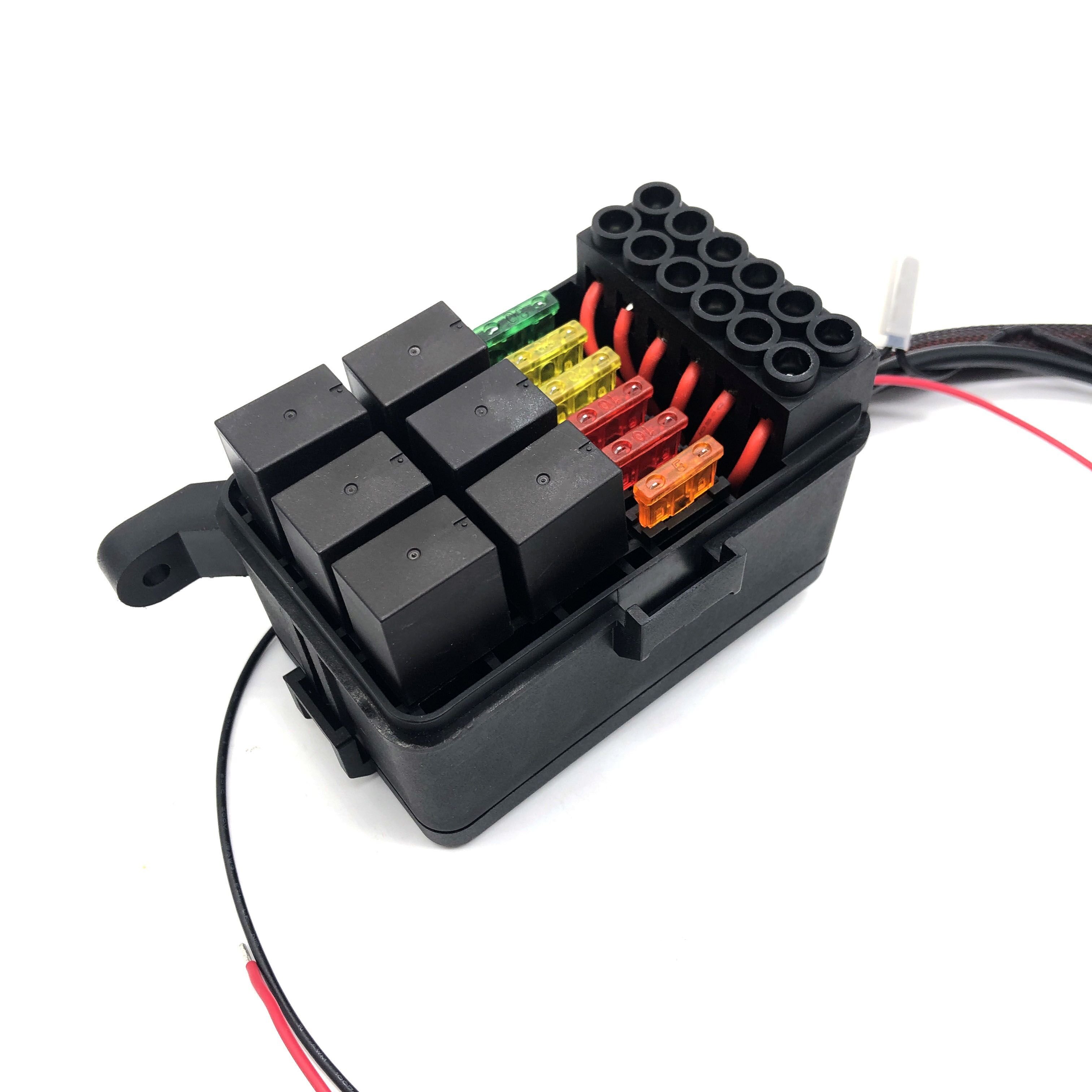 12V 6 Gang Switch Panel Universal Circuit Control Relay System Fuse Wiring Harness Automatic Dimmable ON-Off LED Switch