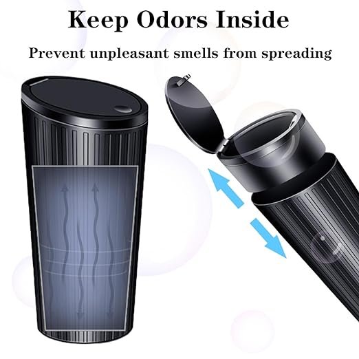 2 Packs Car Garbage Can Cup Holder-Universal Leakproof Vehicle Garbage Can Bin