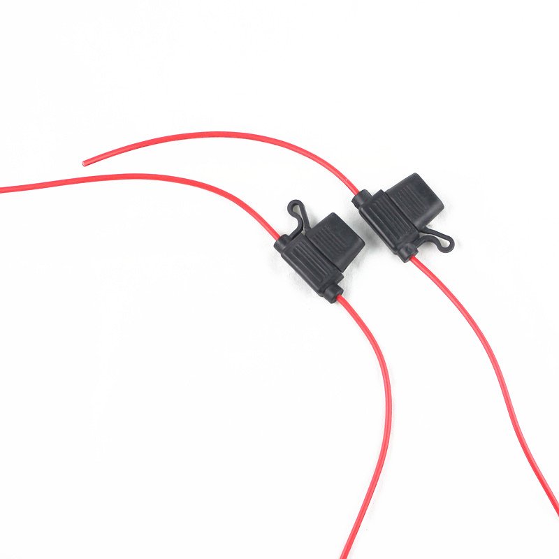 Car Fuses Waterproof Power Socket Small Blade Type Inline Fuse Holders 10A 20A 30A Fuse Auto Cable16AWG Relay Harness