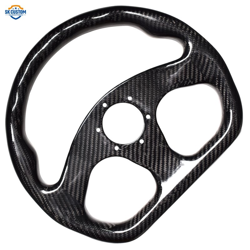 D Shape Carbon Fiber Steer Wheel Universal 320mm Flat Car Steering Wheel