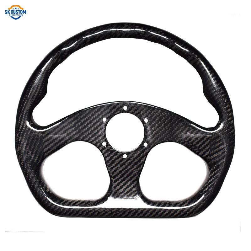 D Shape Carbon Fiber Steer Wheel Universal 320mm Flat Car Steering Wheel