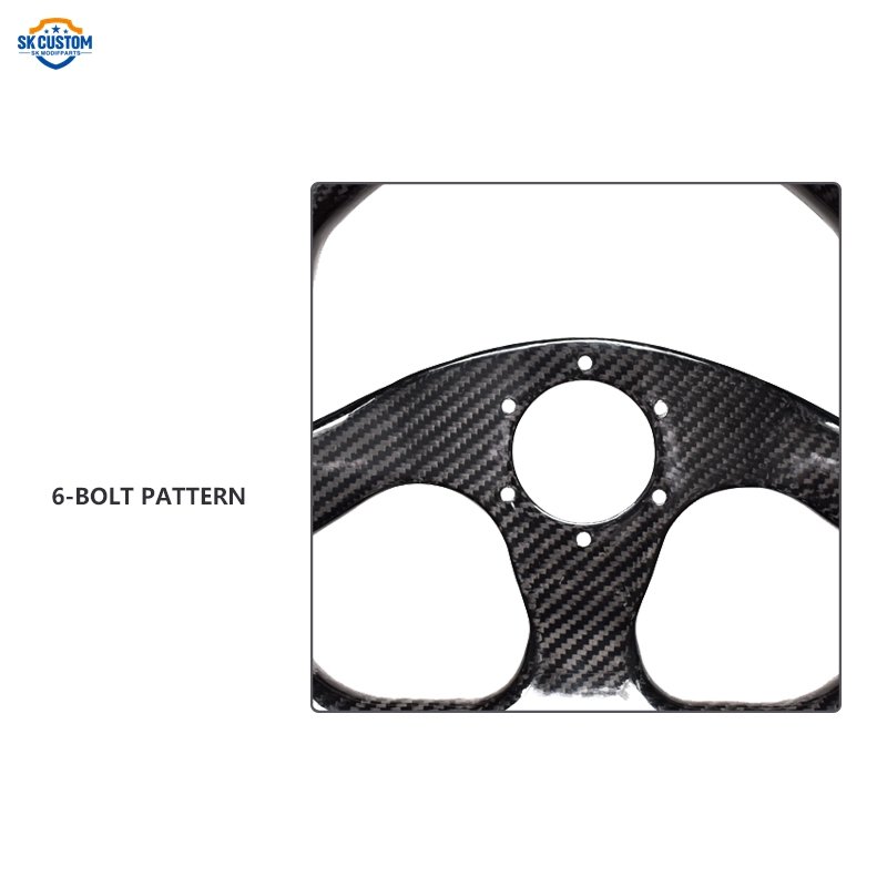 D Shape Carbon Fiber Steer Wheel Universal 320mm Flat Car Steering Wheel