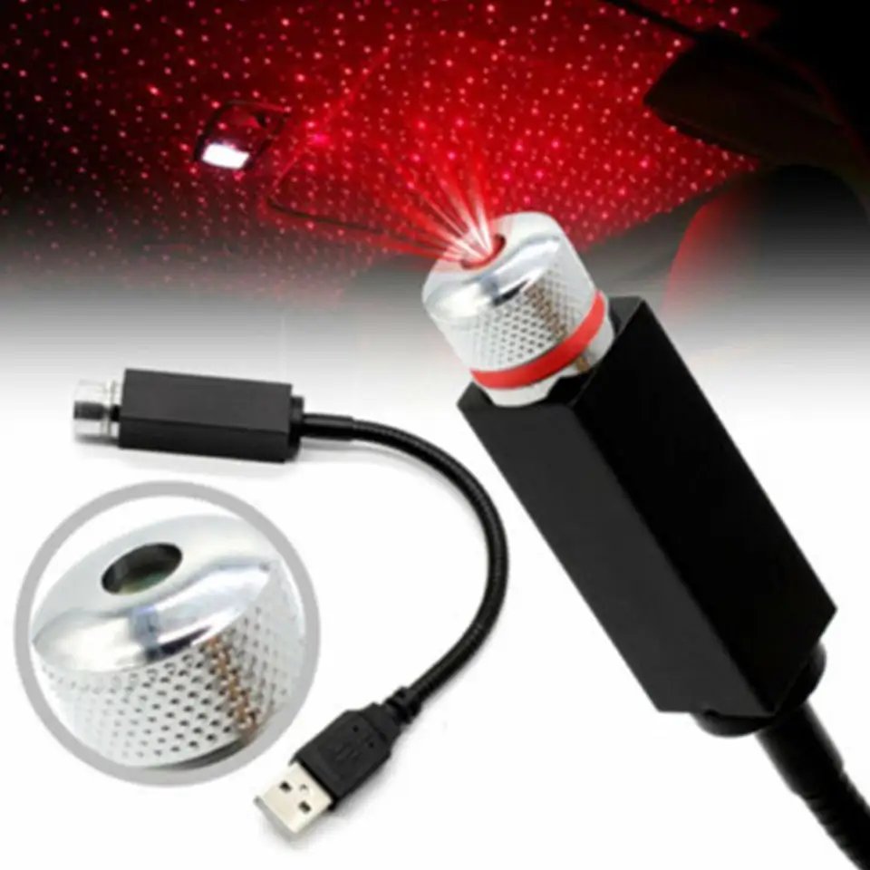 USB Starry Sky Projector Lamp LED Ambient Lighting for Car Interior Decor Model Specific Star Light Accessories