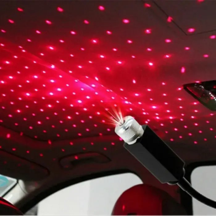USB Starry Sky Projector Lamp LED Ambient Lighting for Car Interior Decor Model Specific Star Light Accessories