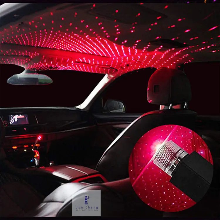 USB Starry Sky Projector Lamp LED Ambient Lighting for Car Interior Decor Model Specific Star Light Accessories
