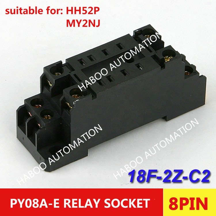 Relay Base 18FF-2Z-C2 Special Electrical Socket Suit for HH52P MY2NJ Auto-relay
